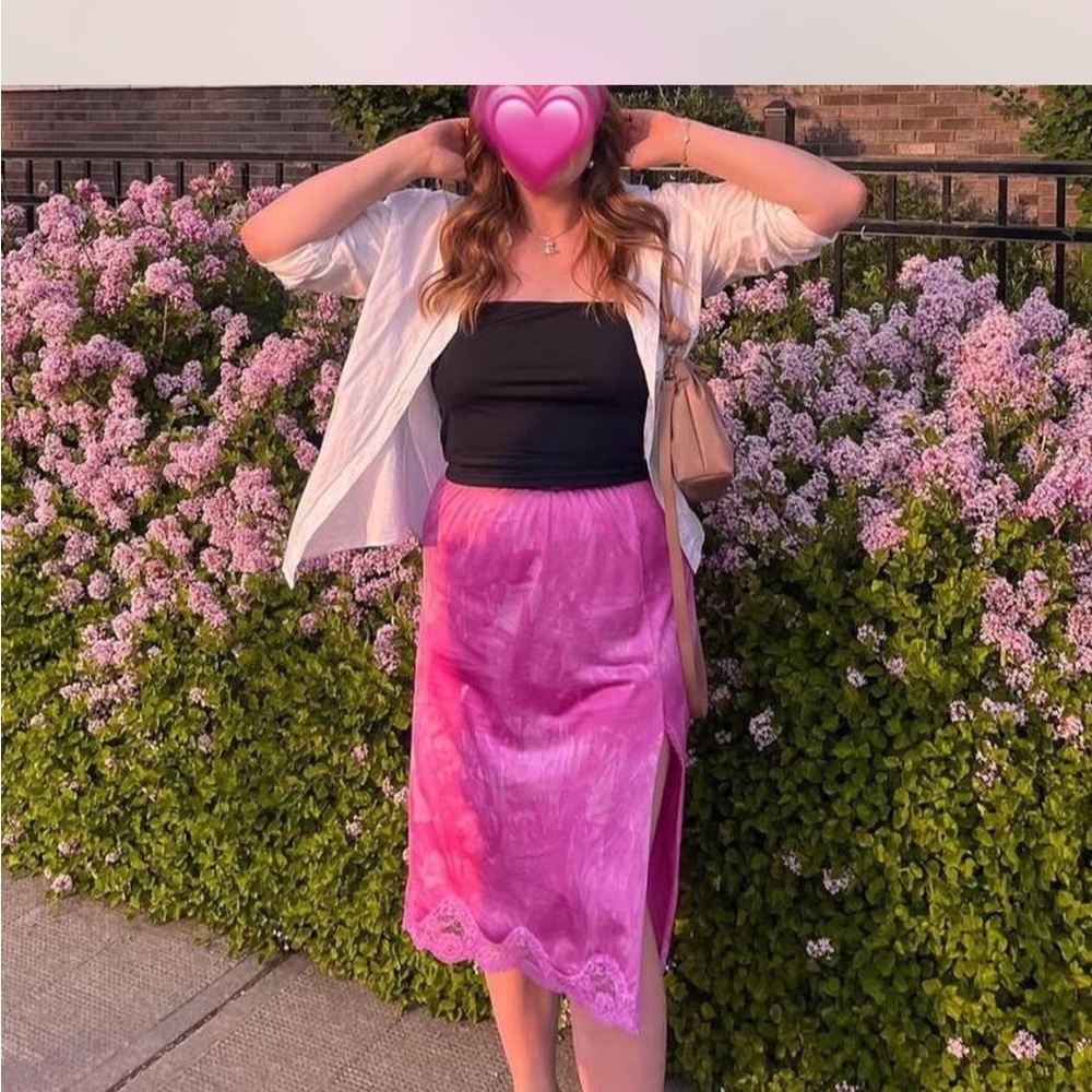 Pink Tie-Dye Skirt